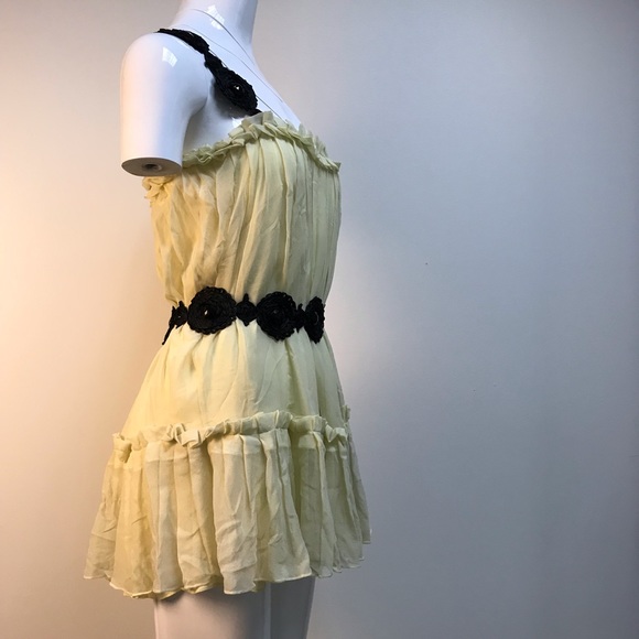 Marchesa bright yellow baby doll dress - Picture 4 of 6